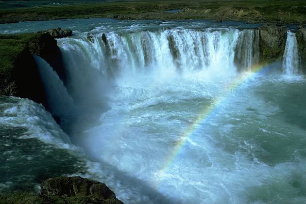 Goðafoss with Rainbow