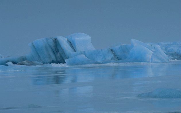 Iceberg in dust