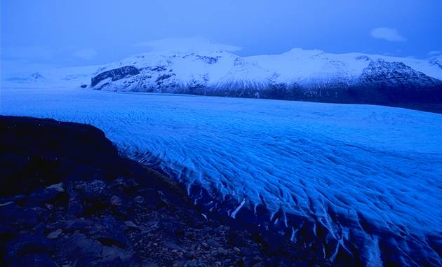 Skaftafellsjkull at blue hour